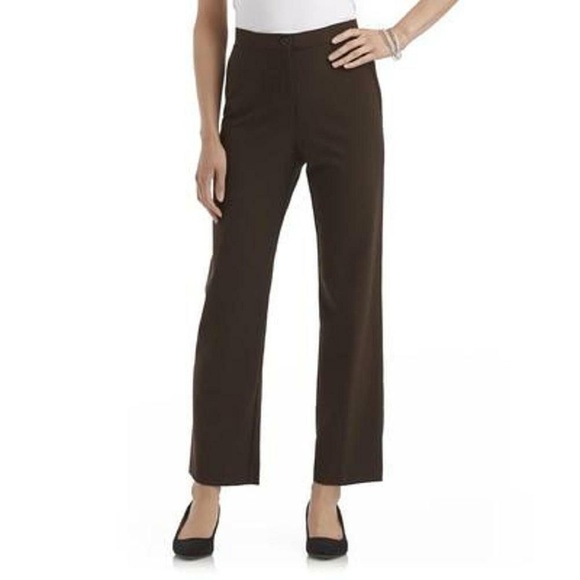 Briggs New York Pants - Briggs New York Size 10P Dark Brown Dress Pants